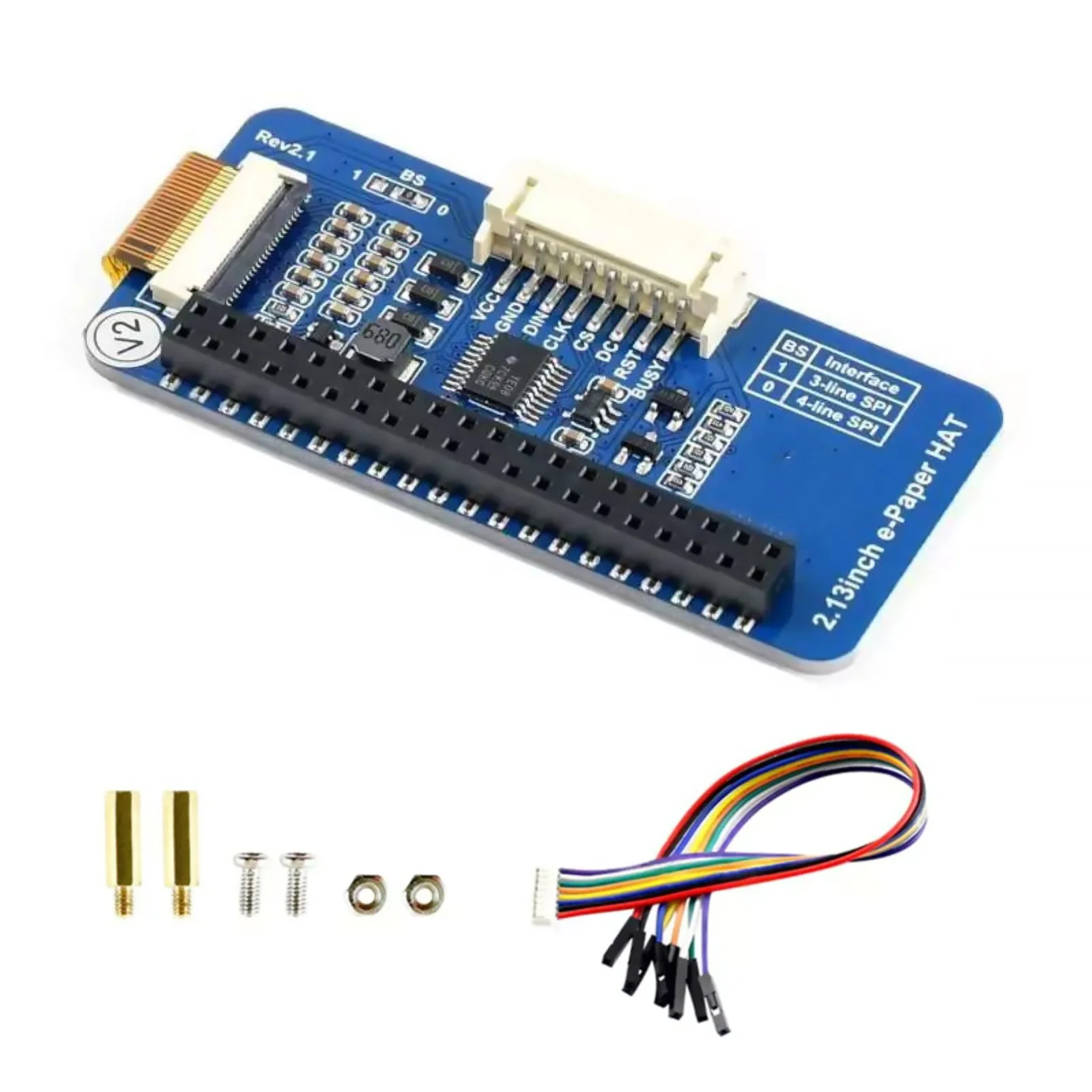 Módulo de Tela E-Paper para Raspberry Pi, E-Ink, Preto e Branco, 2,13 pol