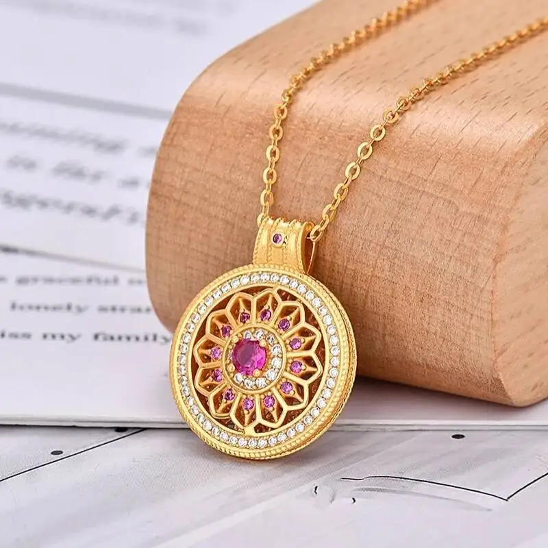 

Настоящее серебро 925 пробы, 18-каратное золото, круглый кубический цирконий, ожерелья с подвеской, женское классическое модное многослойное колье 40 см, подарок для любви