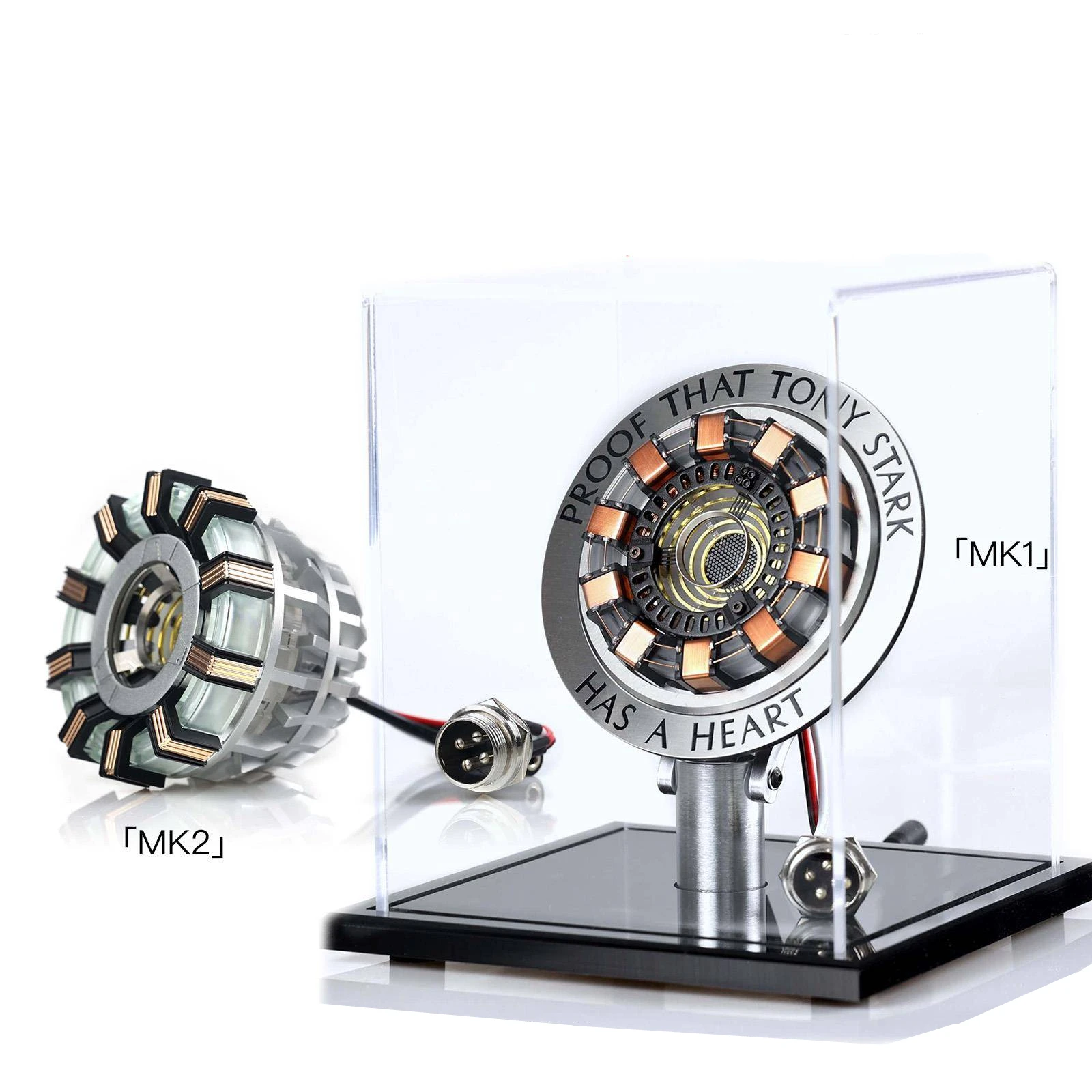 المنتقم الرجل الحديدي Mk1 MK2 توني ستارك قوس مفاعل قلب علامة الشكل مصباح ليد نموذج خارقة تأثيري اللعب الصدر مصباح الاطفال هدية #6