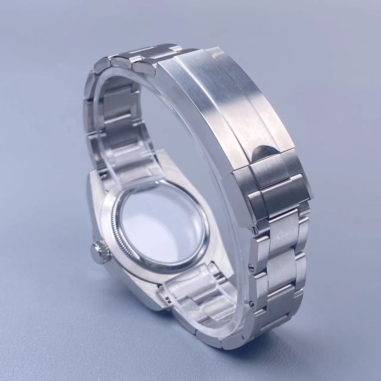 Neu eingetroffenes NH35-Gehäuse, 36 mm Motor, gedrehter Lünette, Saphirglas für AK-Modifikationsteile, NH35/NH36-Uhrwerke, Uhrenteile – Detail 8