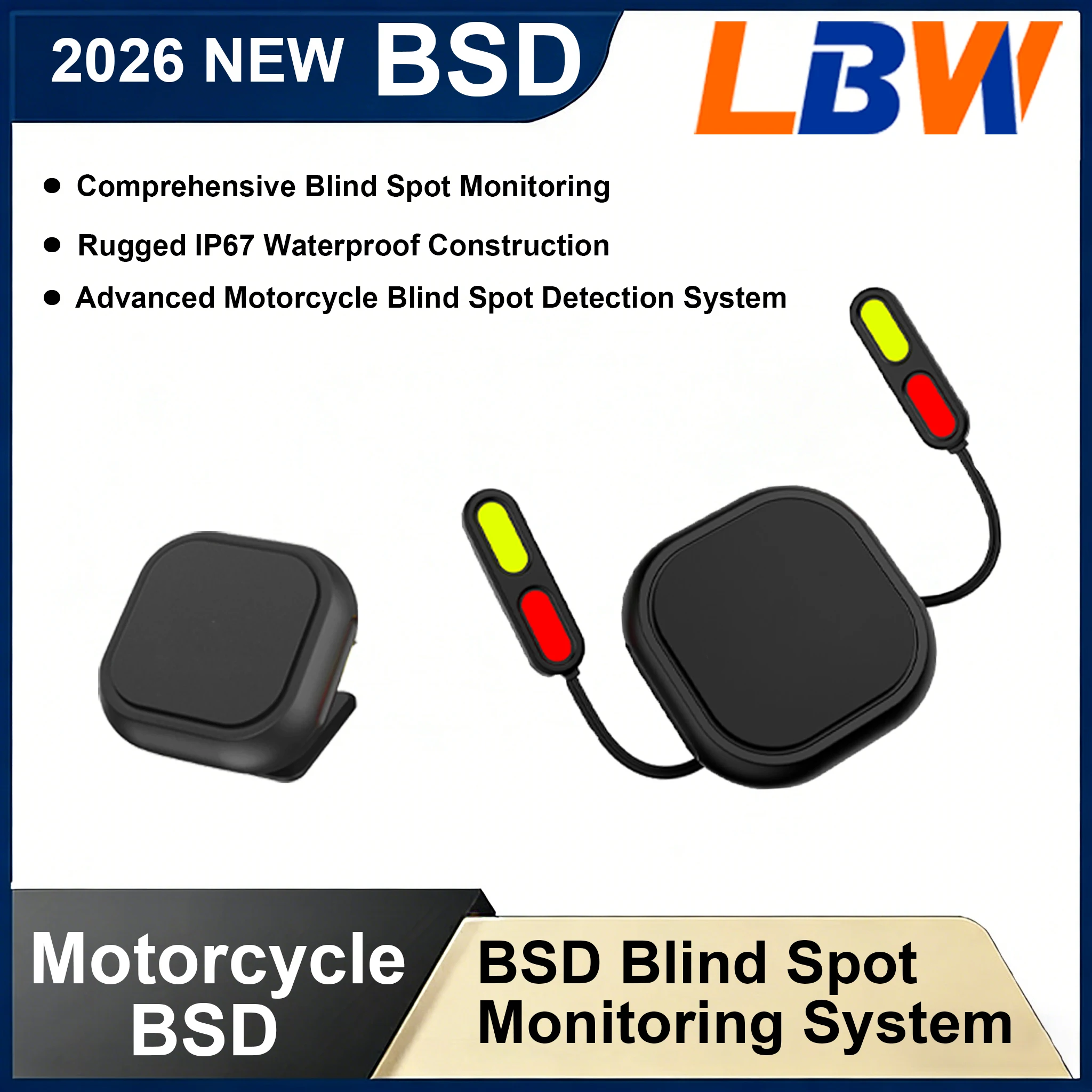 Motorcycle Safety Kit 24GHz BSD Radar Blind Spot Monitor & Lane Change Alarm IP67 Waterproof Moto Warning System Accesorios Moto