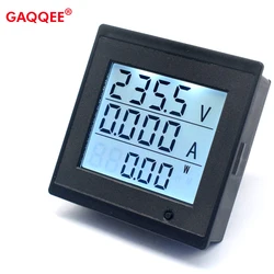 AC 6-200V 20A Voltage Current Meter LCD Digital Display Power Energy Consumption Time Frequency Multi-Function Tester With Alarm