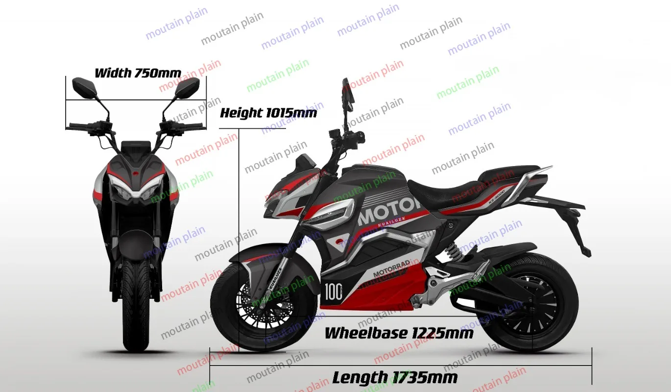 Scooter Electric Motorcycle Adult High Powered Electric Motorcycle 3000W 72V Lithium Battery Racing Sport Electric Motorcycle