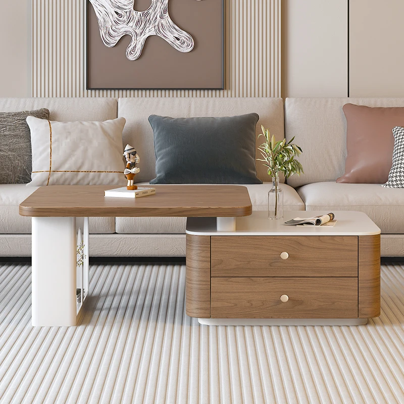 

Aesthetic Simple Coffee Table Premium Luxury Glam Trendy Coffee Tables Drawers Storage Mesa De Centro Sala Living Room Furniture