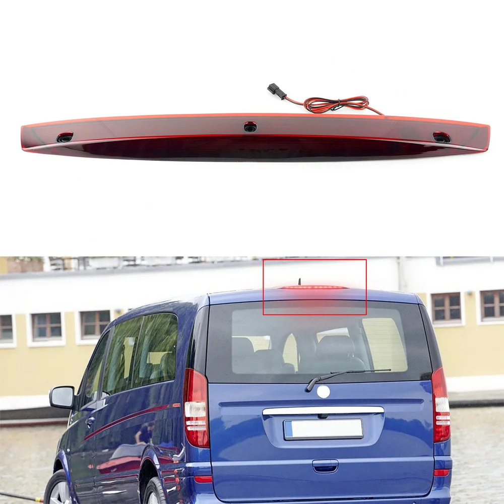 

A6398200056 High Mount Stop Third Brake Light for Benz Vito Viano W639 2003- Rear Red LED Lamp
