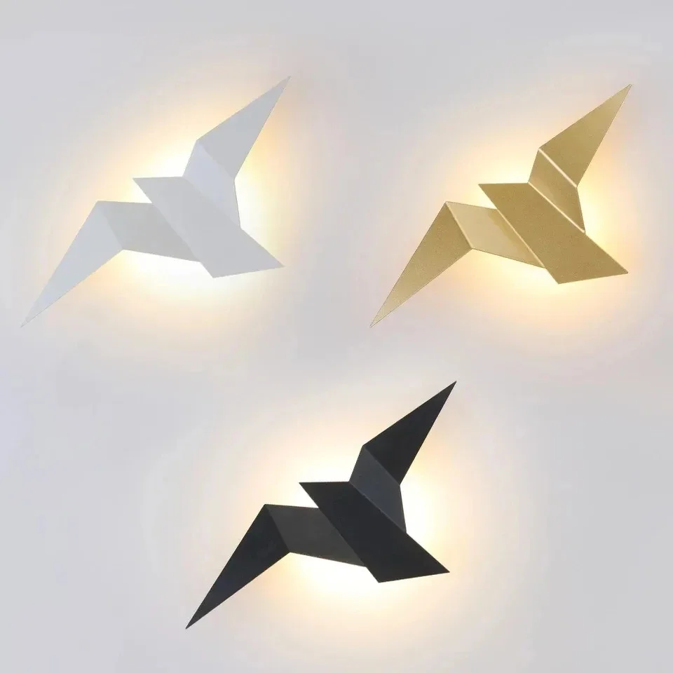 New Nordic LED Bird Wall Lamps Bedroom Decor Wall Lights Indoor Modern Lighting for Home Stairs Bedroom Bedside Light Fixtures