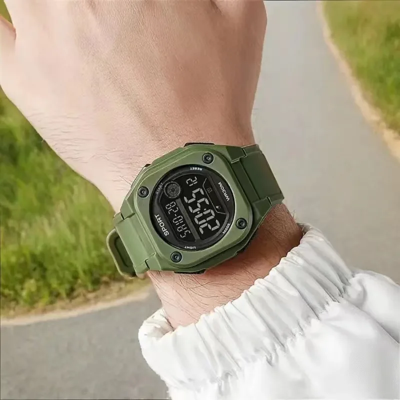Youth electronic watch multifunctional men's night light watch outdoor sports electronic watch