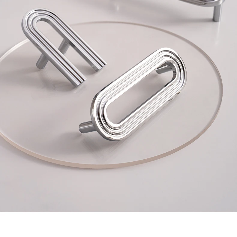 Chrome finished solid brass cabinet handle — supplier illustration 9