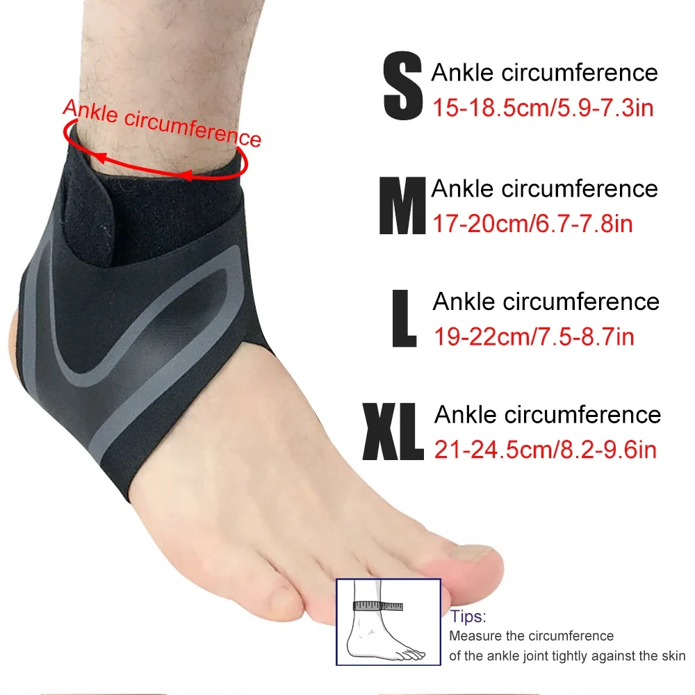 1Pair Sports Compression Ankle Support Ankle Stabilizer Brace For Tendon Pain Relief Strap Foot Sprain Injury Wraps Football