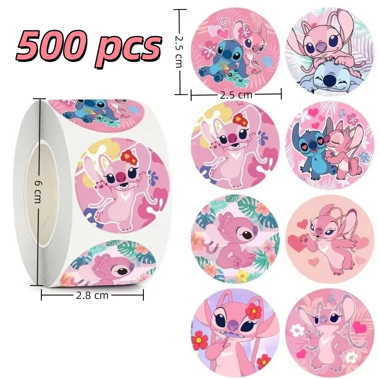 Kawaii 500 قطعة ديزني غرزة ملصقات صناعة يدوية أنيمي ختم التسمية الزخرفية الكرتون حفلة الحلوى ملصقات لفات ملصقات ، kawaii