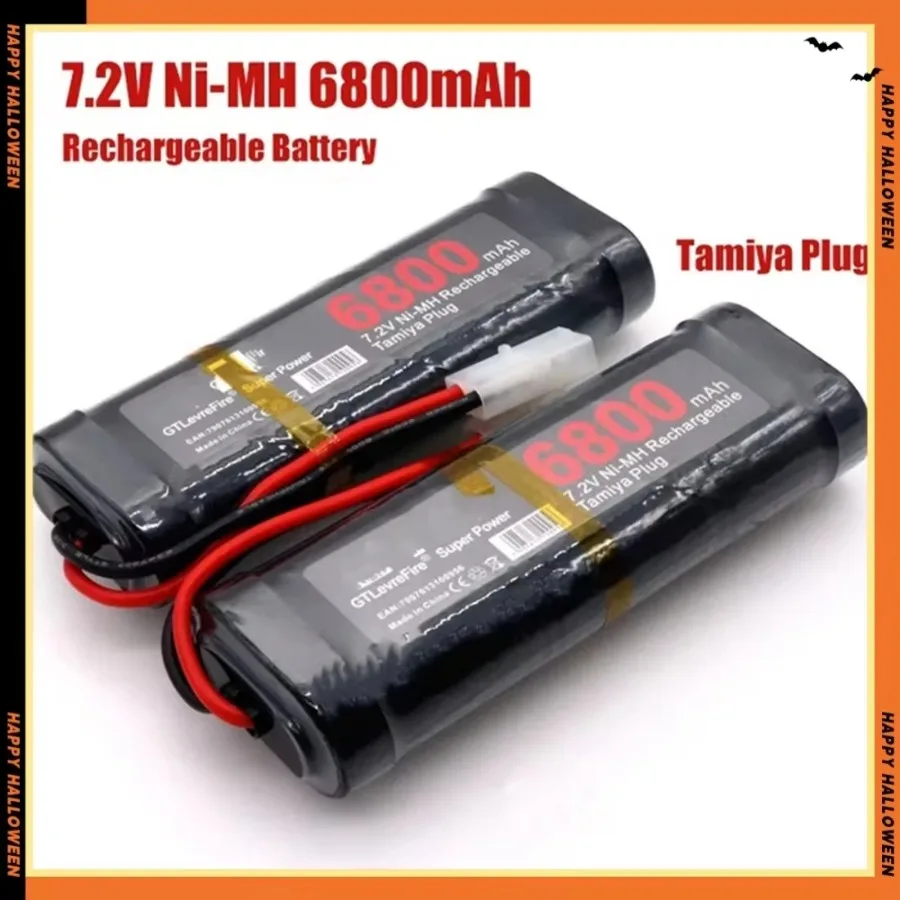 New 7.2V battery 6800mAh NiMH battery pack RCcar truck Bugibot tank ni mhBattery gray dinner power supply,with Tamiya Connectors