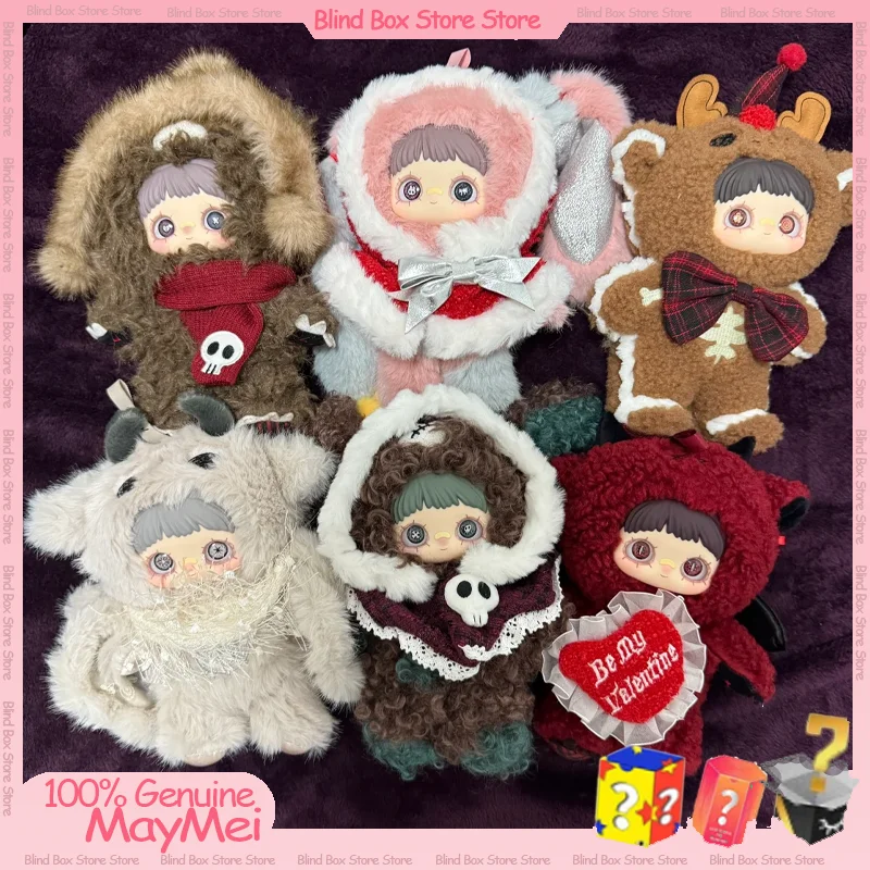 

New Maymei Winter Weirdness Series Blind Box Kawaii Bag Pendant Figure Doll Mystery Toy Desktop Ornament Xmas Halloween