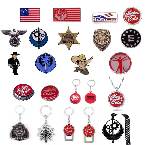 Fall-Out Game Tv Series Brooch Pin 2024 Hot Sale Classic Cosplay Enamel Badge Jewelry for Game Movie Fans Gift Cosplay
