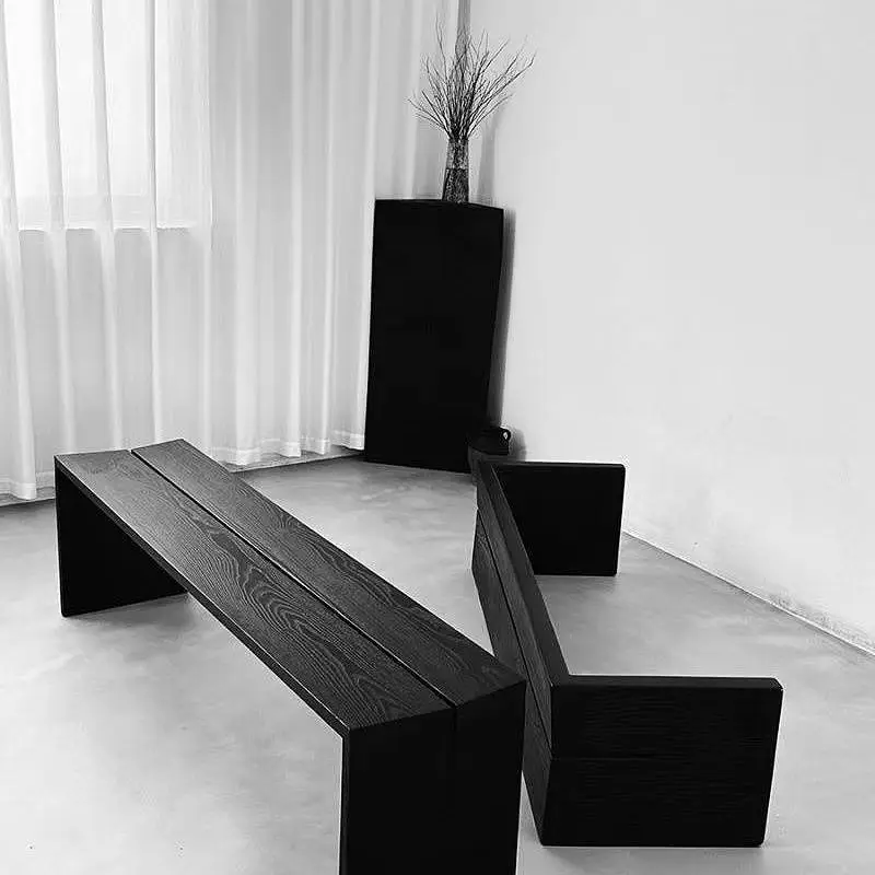 

Nordic Stools Solid Wood Modern Ottomans for Living Room Rectangular Footrest Minimalism Shoe Changing Stool Interior Furniture