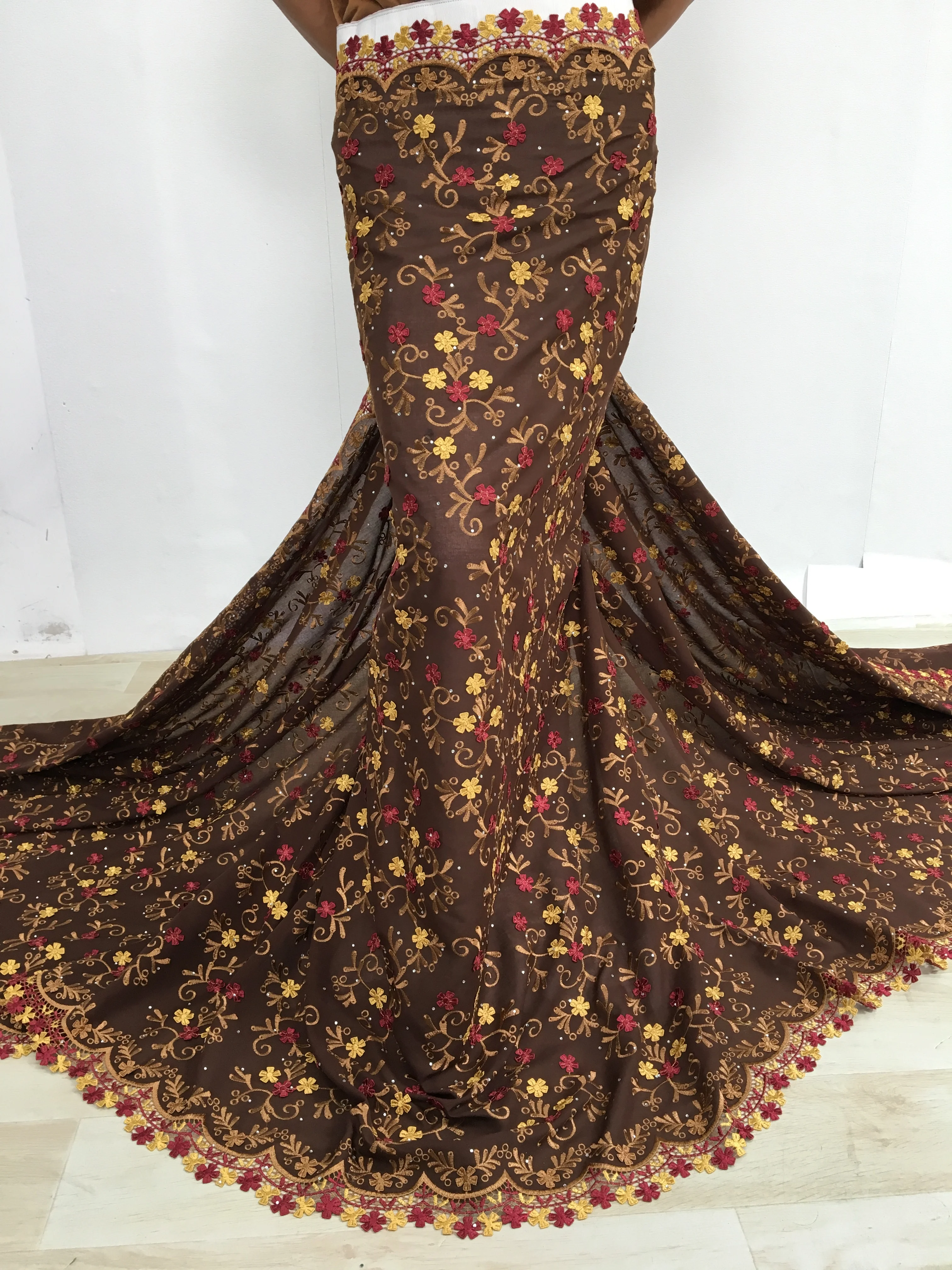 Tela de encaje de algodón bord - Embroidery Abaya reseña y precio