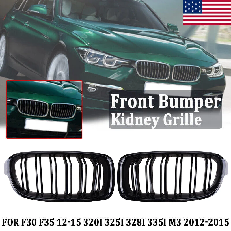 

Для BMW 3 серии F30 F31 F35 318i 320i 320d 328i 330i 330d 335i 340i 2012-2018 глянцевый черный автомобильный передний бампер гоночная решетка гриль