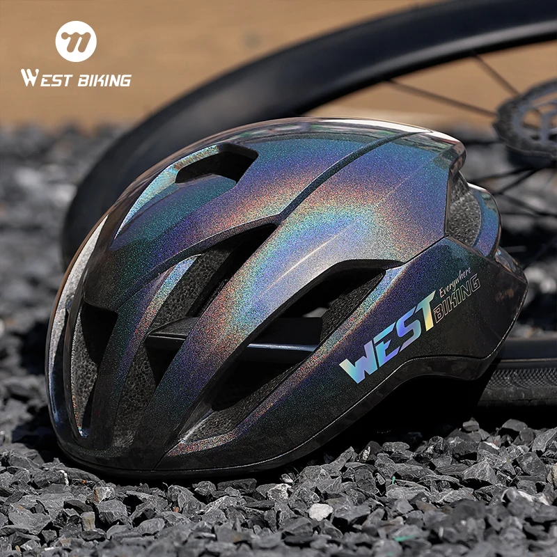 غرب ركوب الدراجات الهوائية خوذة الدراجات المتكاملة صب الرجال النساء خوذة رياضية آمنة قفل مغناطيسي مشبك خوذة الدراجة البخارية الطريق الجبلية #1