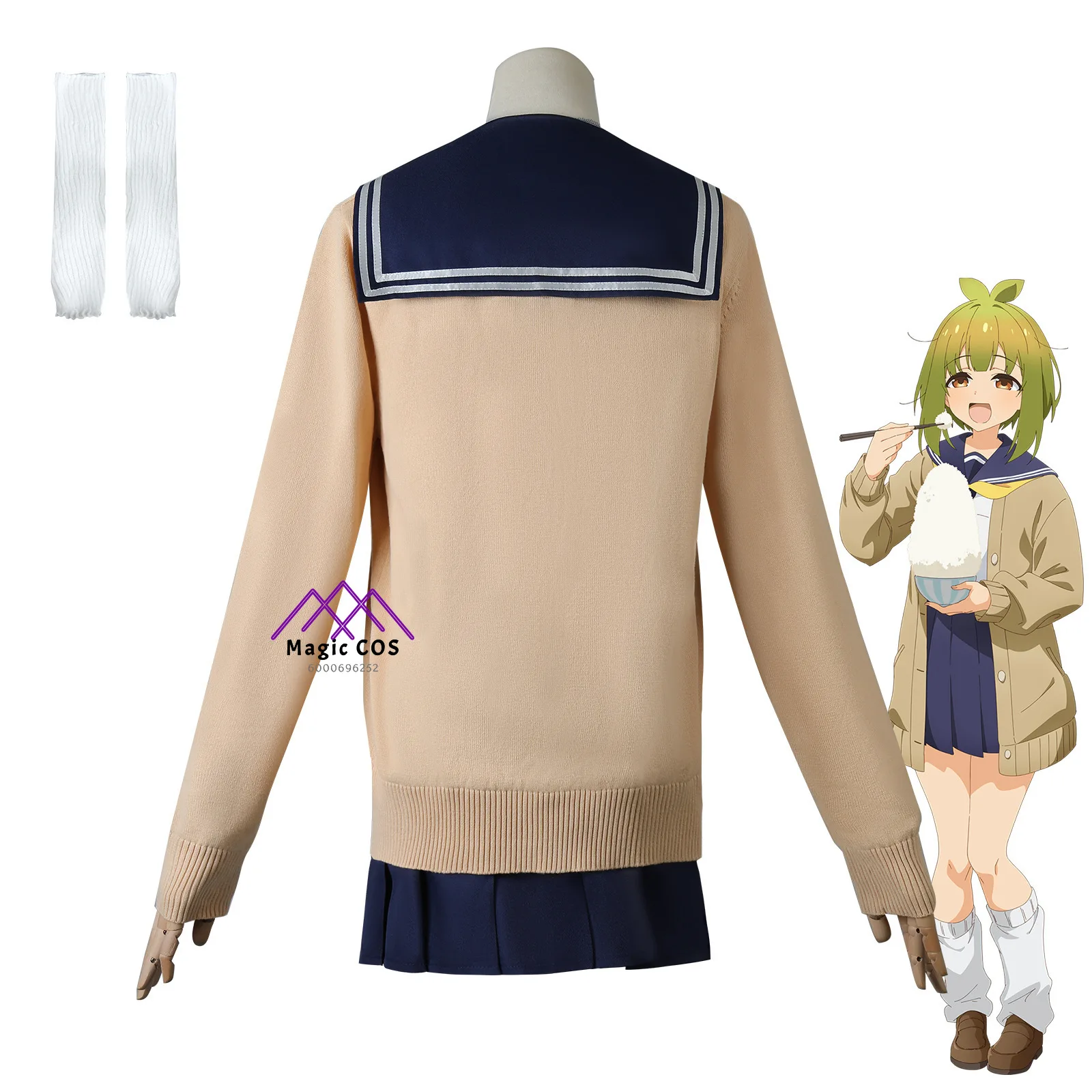 كانو كو هوشي ماشا يايا يايا لعب الأدوار زي موضة زي مدرسي + شعر مستعار مجموعة كاملة ملابس تنكرية عالية الجودة #3