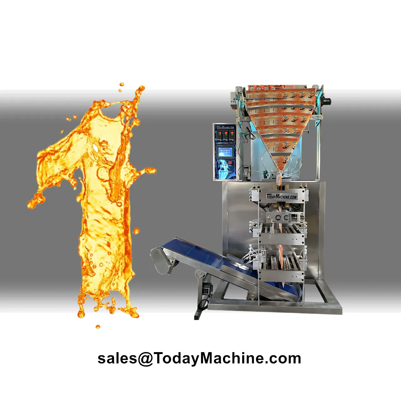Multi Lanes Liquid Paste Stick Sachet Filling Ketchup Mayonnaise 3/4 Side Sealing Packing Machine