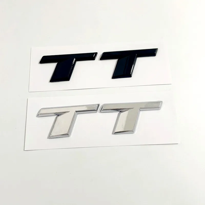 ثلاثية الأبعاد ABS كروم أسود TT شعار رسائل سيارة جذع شعار شارة مائي لأودي TT RS MK1 8N 8J MK3 8S MK2 TT ملصق اكسسوارات