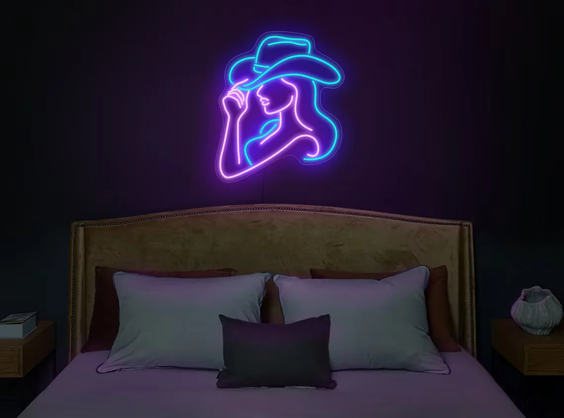 Cowgirl Neon Sign, Western Girl Neon sign, Cowboy Salon sign, Cowgirl gift, Cowboy Bar Decor, Cowgirl Decor,Gift for her