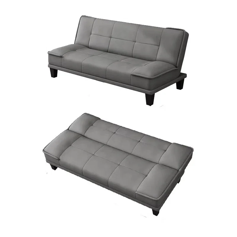 living room integrated dual-purpose sofa, upgraded legs + light gray [cat scratching skin] four people 2m