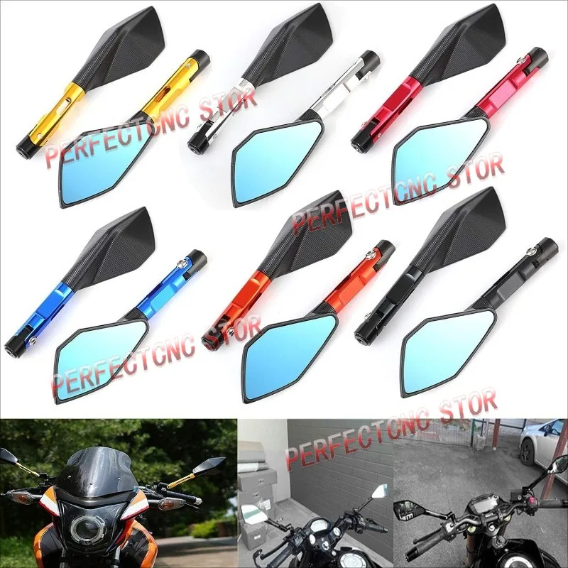 Motorrad Zubehör Aluminium Rückansicht Rückspiegel Seite Spiegel Für Yamaha MT07 MT09 Für Honda CB650F Für Kawasaki Z900