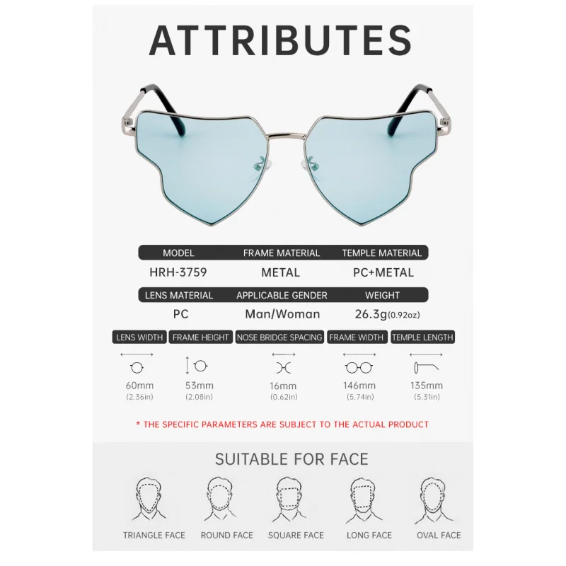 النظارات الشمسية الأمريكية الرجعية الحب إطار صغير الأزياء كبار مصمم على شكل نظارات شمسية حار الشارع النار نظارات شمسية مقاومة للشمس