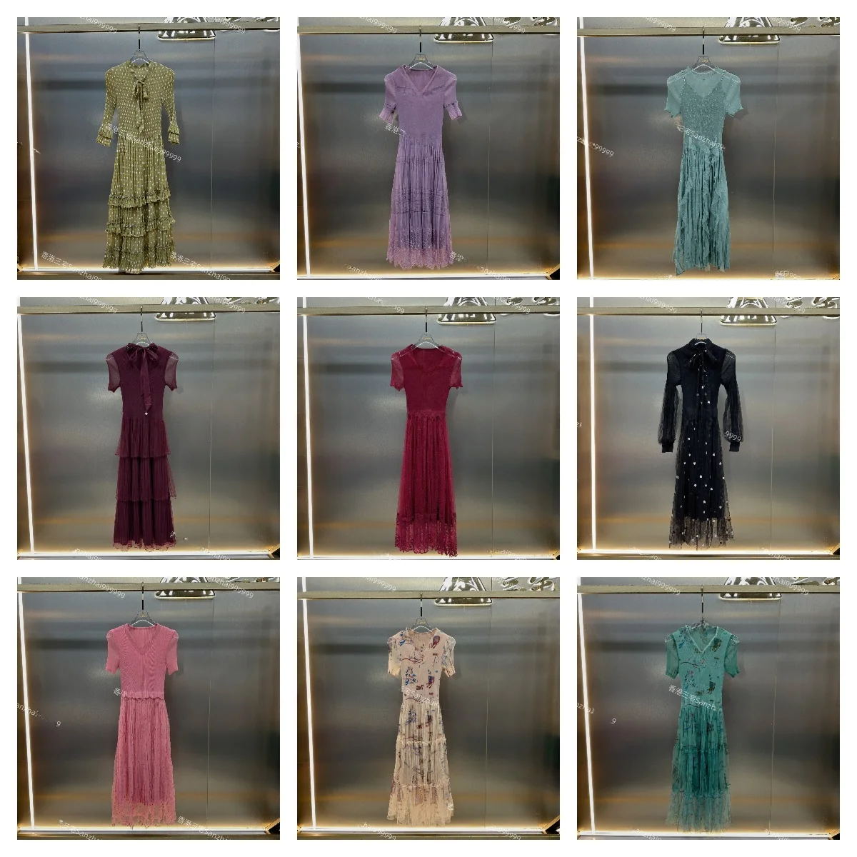 Ele Pleated Midi Sk…