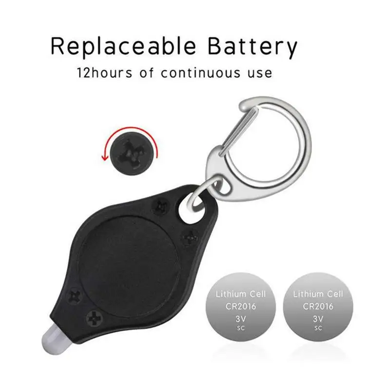Camping sleutelhanger licht Mini sleutelhanger Knijpknop Licht Mini LED-zaklamp Zaklamp Noodsleutelringlicht voor buiten wandelen