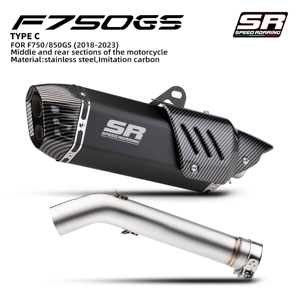 

Suitable for F750GS F750 F850GS exhaust pipe modification S7 double hole exhaust 2018-2023 models