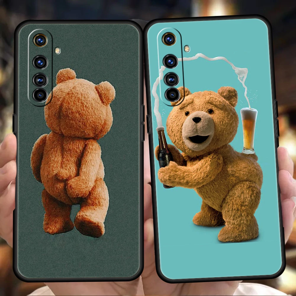 Funny Tedy Bear Soft Silicone For Realme 8i 9i 9 Pro Plus GT2 Pro C3 6 7 8 Pro C21 C11 C25 Pro 5G Shockproof Phone Cover Coque