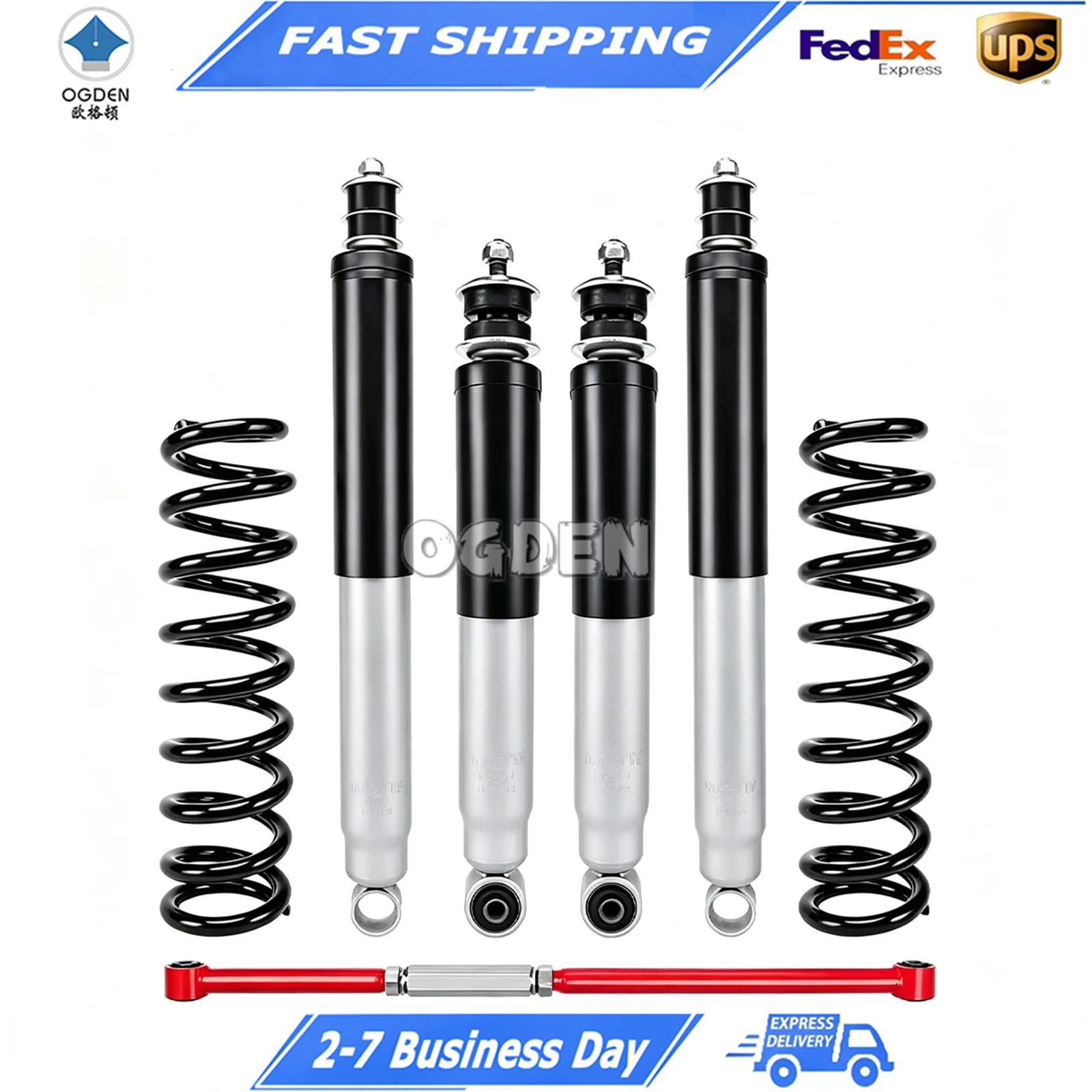 OGDEN Lift Spring & Shock Absorber for Off-road Modification of Toyota Land Cruiser LC100 4700 48510-60081  48530-60051