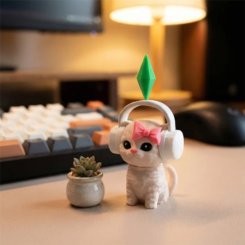 5pcs Dancing Cat Plumbob Decor for Home Car