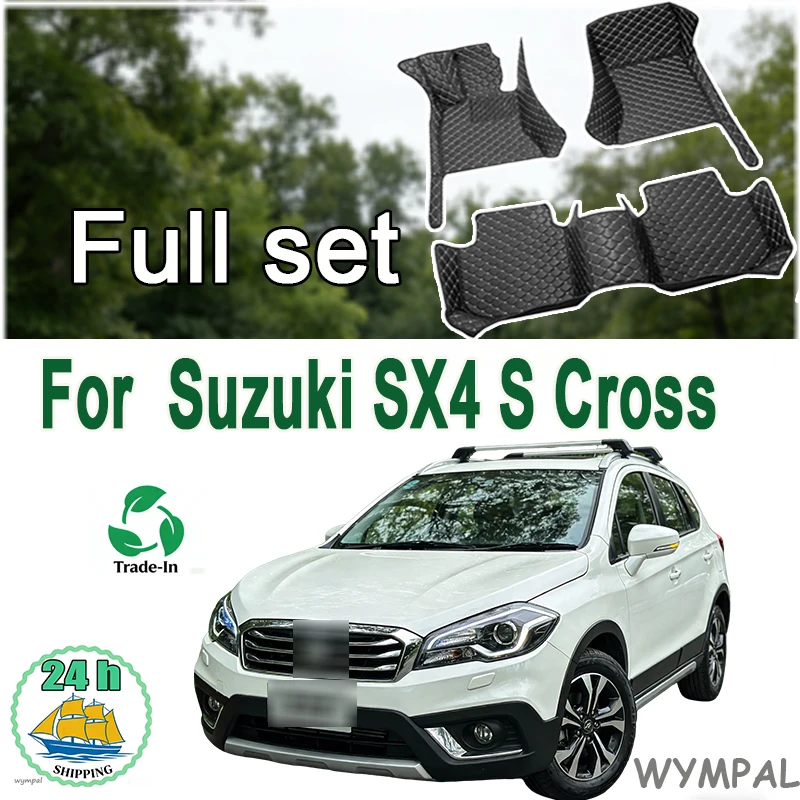 

LUXURY Custom Automotive Car Floor Mats For Suzuki SX4 S Cross 2020 2021 2022 Auto Luxury Leather