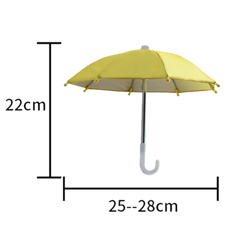 Motorcycle Mobile Phone Holder Sunshade Umbrella Portable Waterproof Polyester Mini Umbrella Decoration Accessories Wholesale