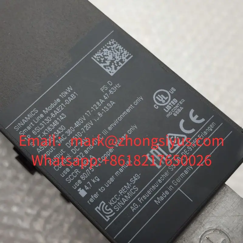 6SL3130-6AE21-0AB0 SINAMICS S120 SMART LINE MODULE Used Tested OK In Good Condition