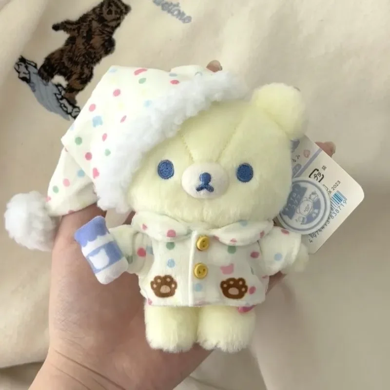 

Милый плюшевый легкий медведь Rilakkuma, клубника, весенний молочный медведь, аксессуар, комплект одежды, кукла, сумка, украшение для рюкзака, подарок для девочек и детей