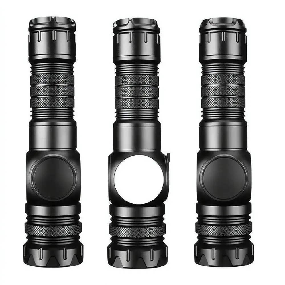 Multi Functional LED Flashlight Rechargeable Searchlight With Side Light Intelligent Screen For Outdoor Survival Repair