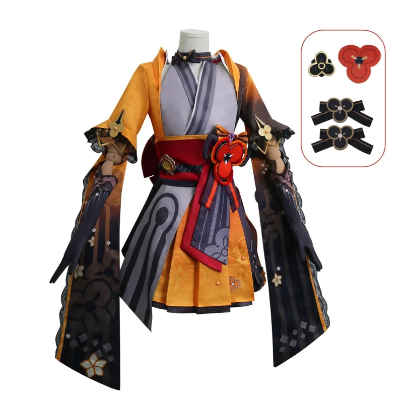 Anime Fontaine Dressmaker Chiori Cosplay Game Genshinimpact Chiori Cosplay Costume Dress Wig Role Play Carnival Party Clothes