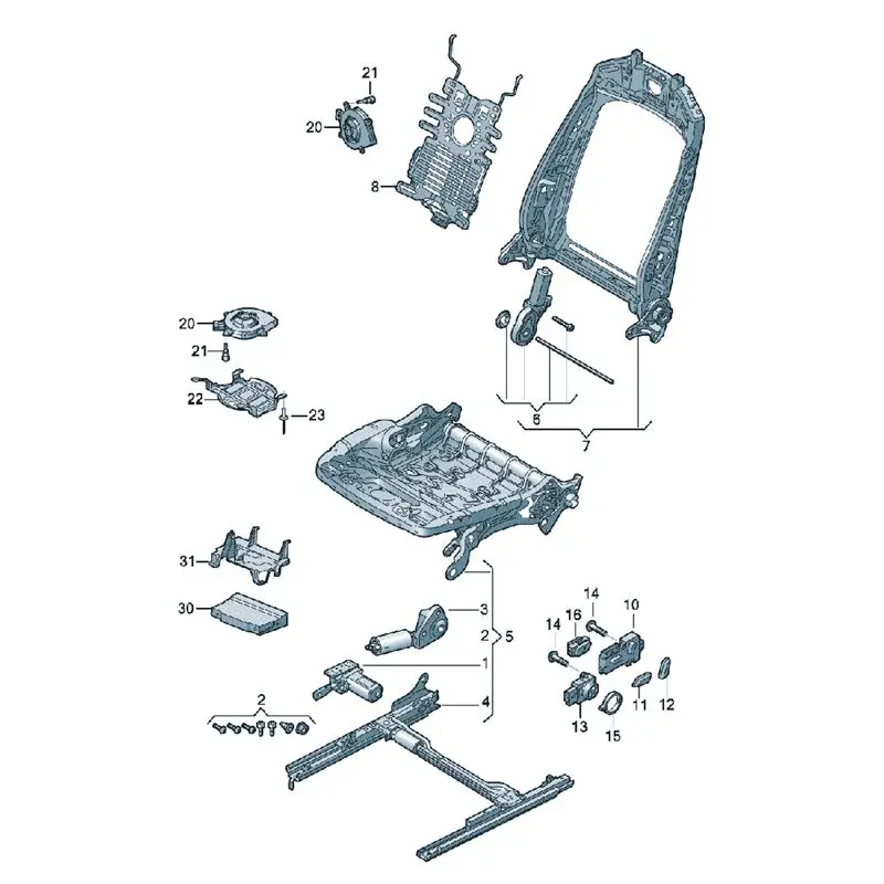 Reliable-Car Seat Adjustment Memory Module Unit 4M6 959 760 / 4M6959760 For A4 B9 A6 A7 A8 Q5 Q7 Q8