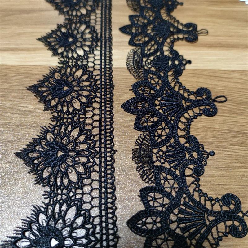Embroidered Lace Fabric Porcelain Lace For High-end clothing accessories Polyester/Milksilk