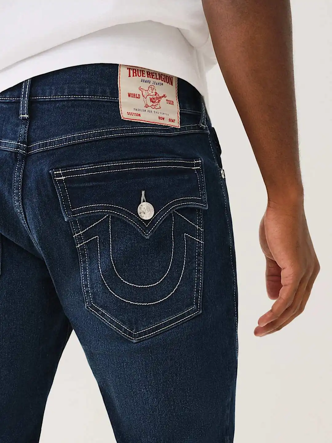 

Harajuku Buddha Denim Blue Pants Embroidery Graphic High Waist Straight Leg Y2K New Wide Leg Jeans Vintage Punk Men Clothing