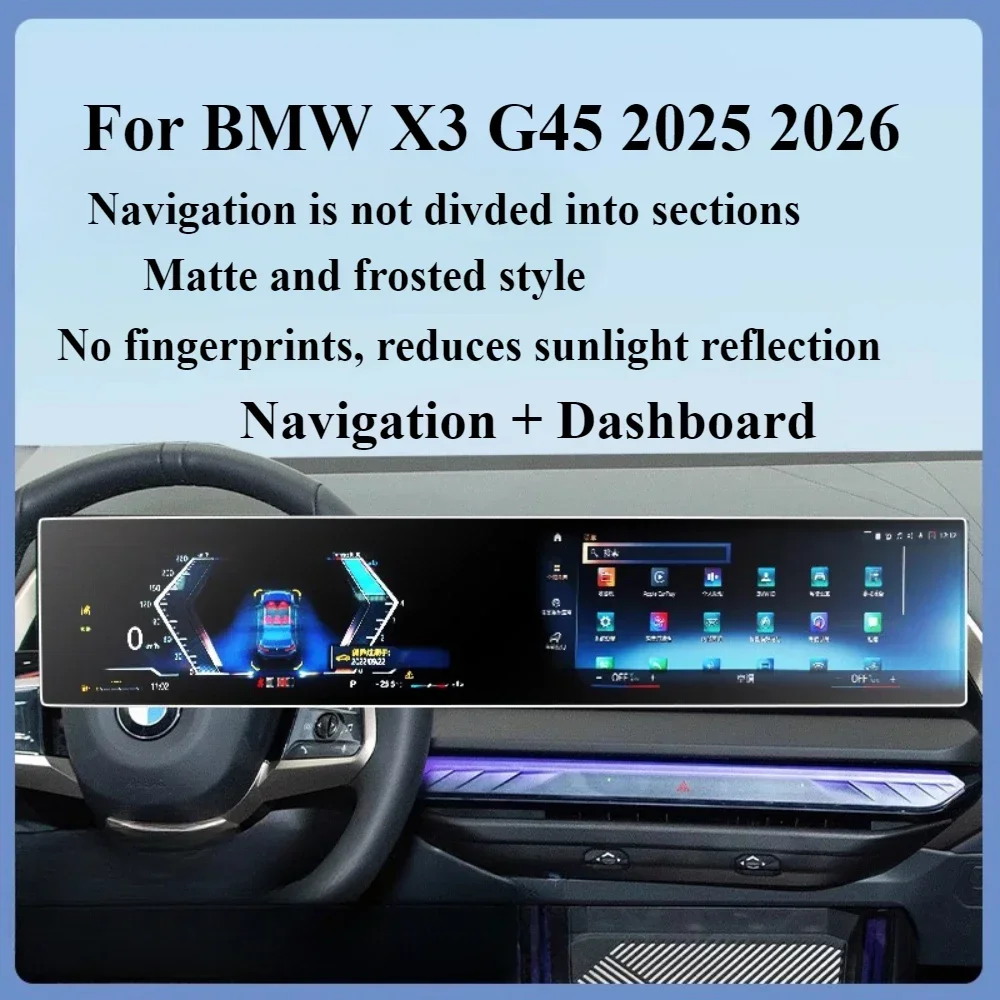 Tempered Glass For BMW X3 G45 2025 2026 Car Wrap Film LCD GPS Navigation Media Touch Center Display Screen Protective Film