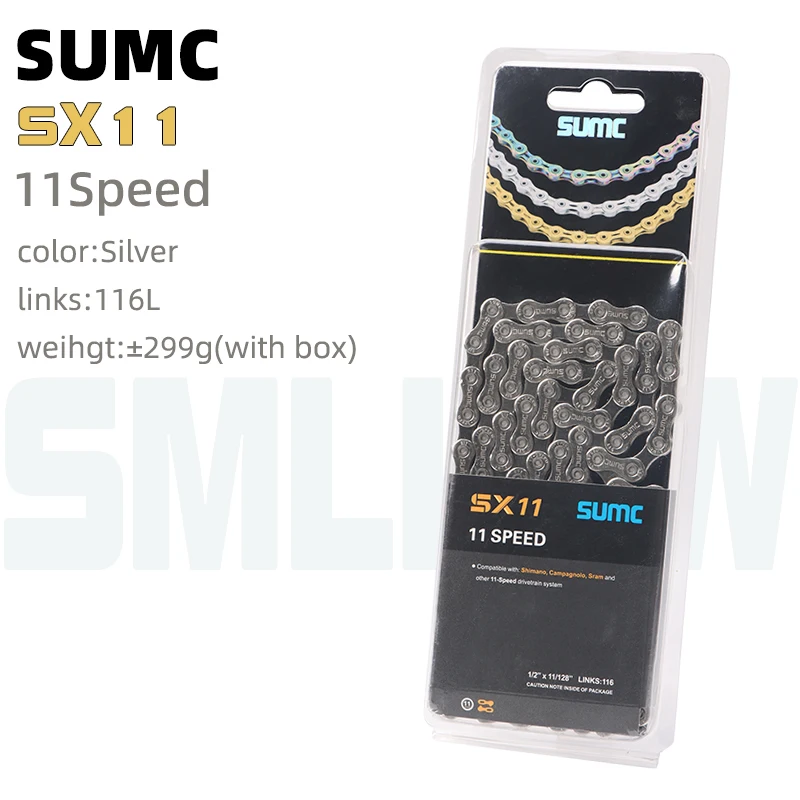 sumc MTB Bicycle Chain 6/7/8/9/10/11/12/13 speed Velocidade 8s 9s 10s 11s 12s 13s Montain Road bike Chains Part 116/126 Links