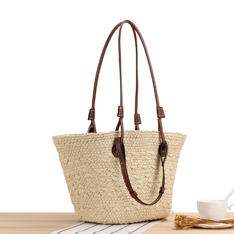 Large Capacity Straw Woven Women Bag 2023 New Versatile Shoulder Bag Fashion Woven Handbag Tote Bag Summer Beach Bag