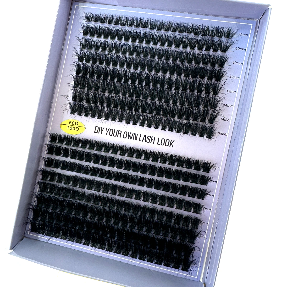 320 clusters 16 rows personal eyelash extensions 60D 80D 100D clusters 8-16mm fluffy D-roll eyelash extensions eyelash clusters