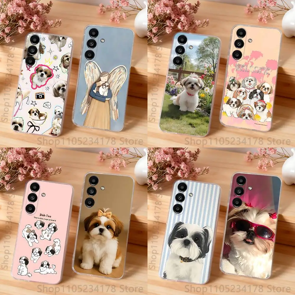 

Pet Shih Tzu Dog Clear Phone case suitable for Samsung S30,S25,S24,S23,S21,S22,S20,S10,5G,FE,lite,PIus,Ultra Transparent