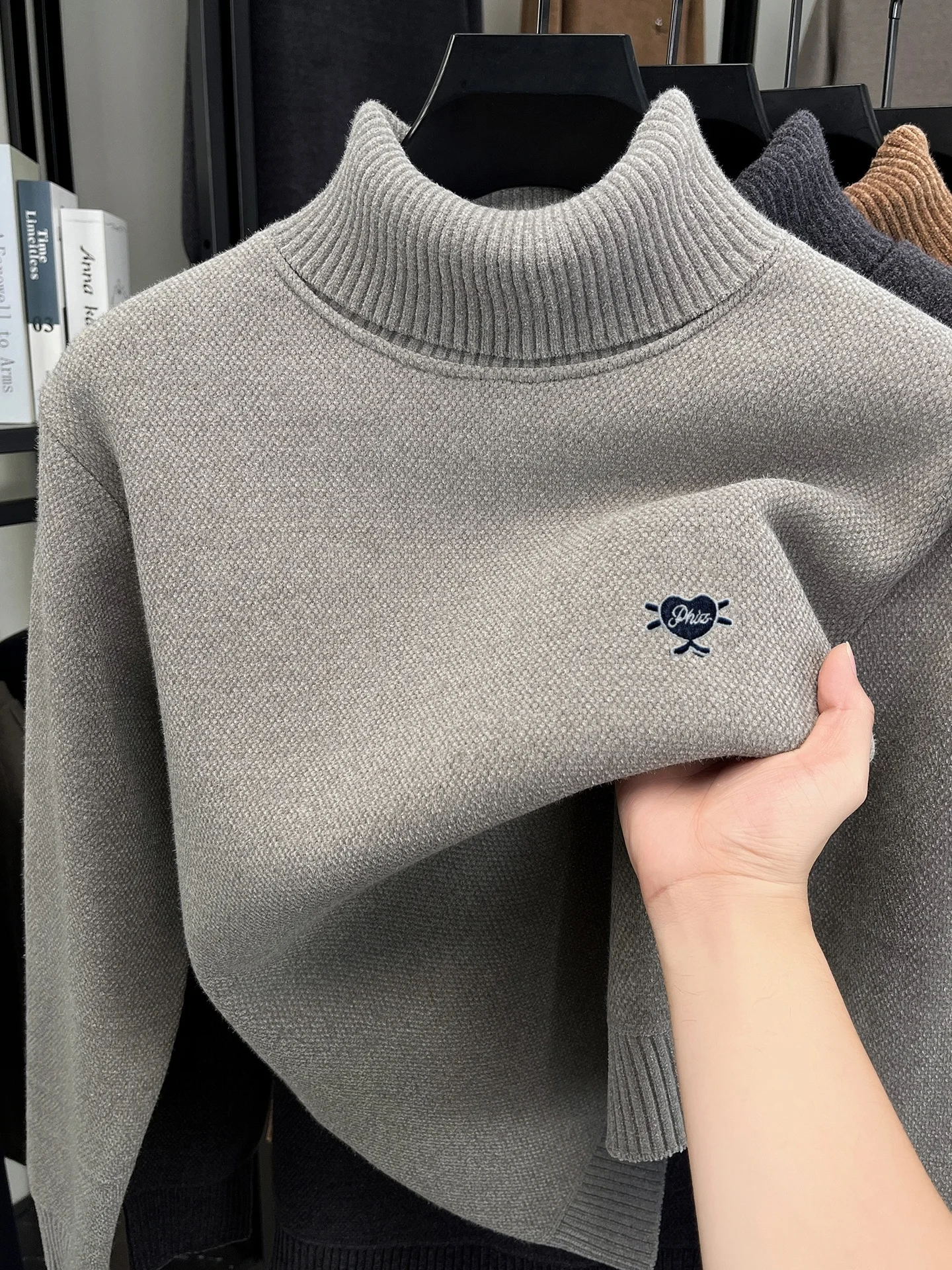 Winter Clothing Brands - Premium plush warm high neck sweater