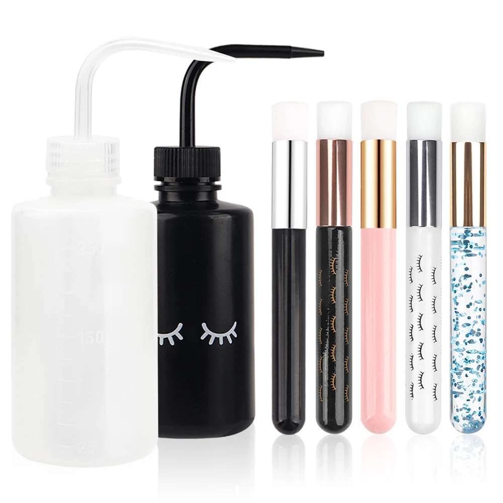 Eyelash Cleaning Brush Bottle Set Remover Makeup Tools Eyelash Extension Supplies Cleaning Brush Bottle Kit Lash Shampoo Brush